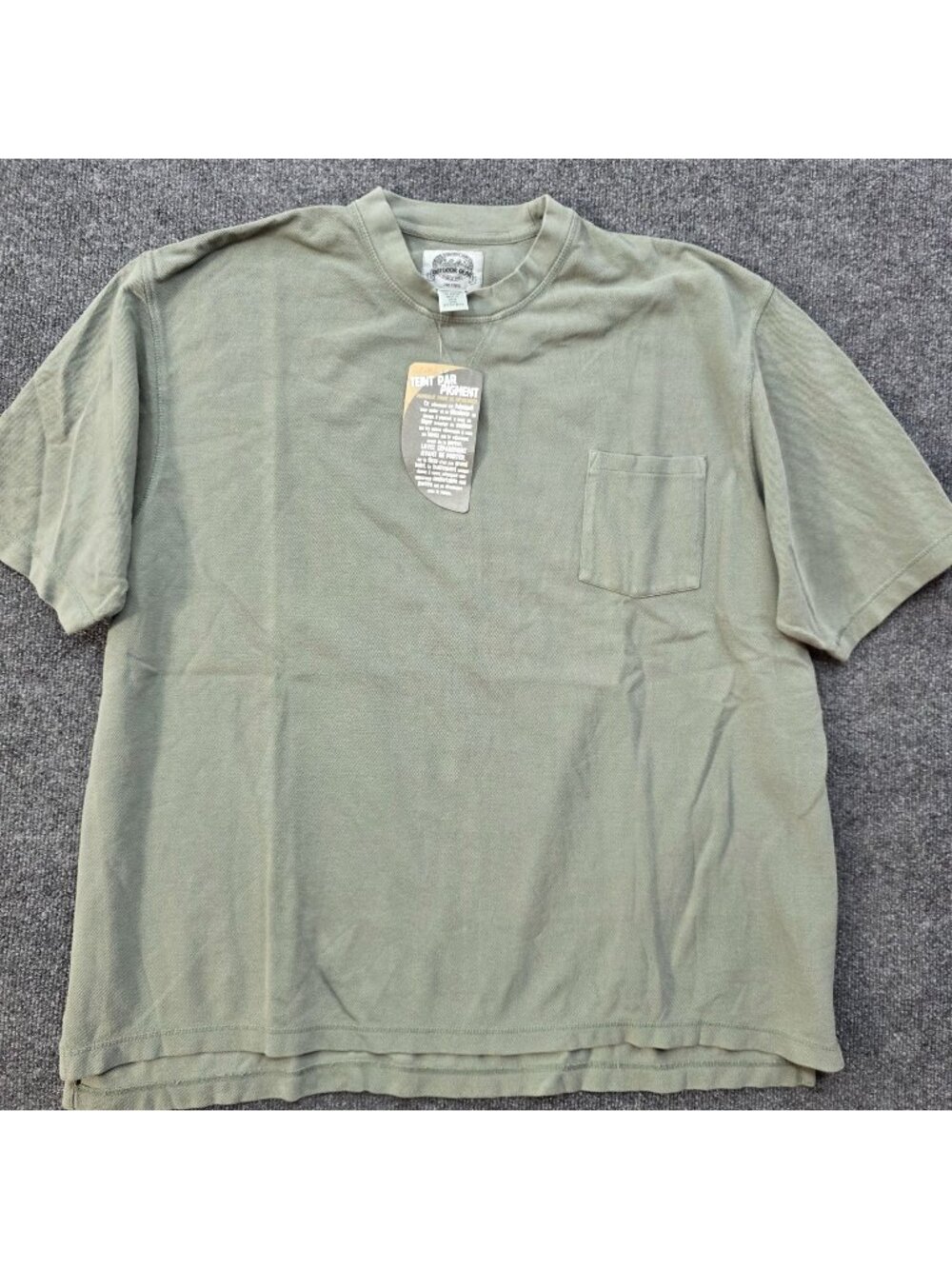 Cabela's Dyed Green Cotton Pocket T Shirt 2XL Workwear Casual Outdoor Camping